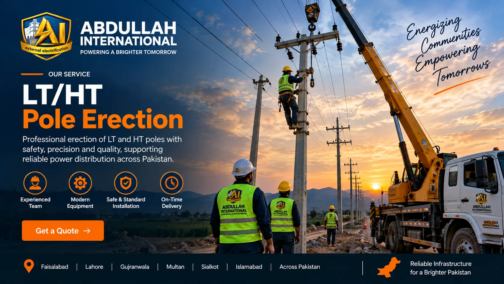 LT and HT Pole Erection